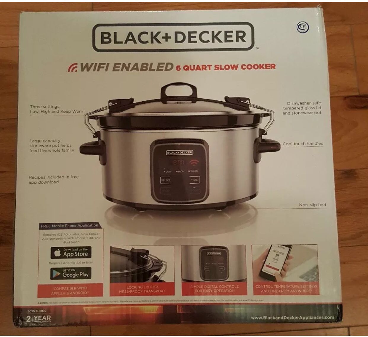 BLACK+DECKER WiFi Enabled 6-Quart Slow Cooker, Stainless Steel, SCW3000S –  Walmart Inventory Checker – BrickSeek