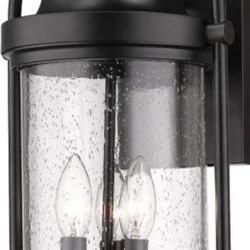 Millennium Lighting 2541-PBK Black 3-Light 16"H Outdoor Wall Sconce