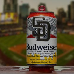 Budweiser San Diego Padres Limited Edition EMPTY Beer Can 
