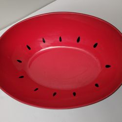 Vintage Taipro Watermelon Melamine Tray Red Green Serving Bowl 11.25" 