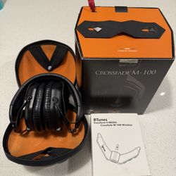 V-Moda Crossfade M-100 Professional DJ Headphones + Original Box + Warranty Card + BT Adapter