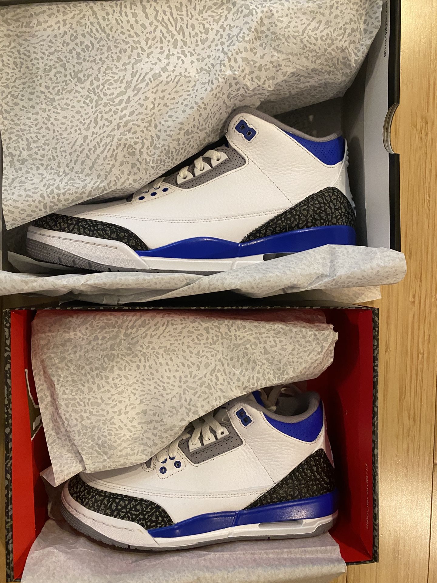 Air Jordan 3 Retro Racer Blue Size 12 & 7y