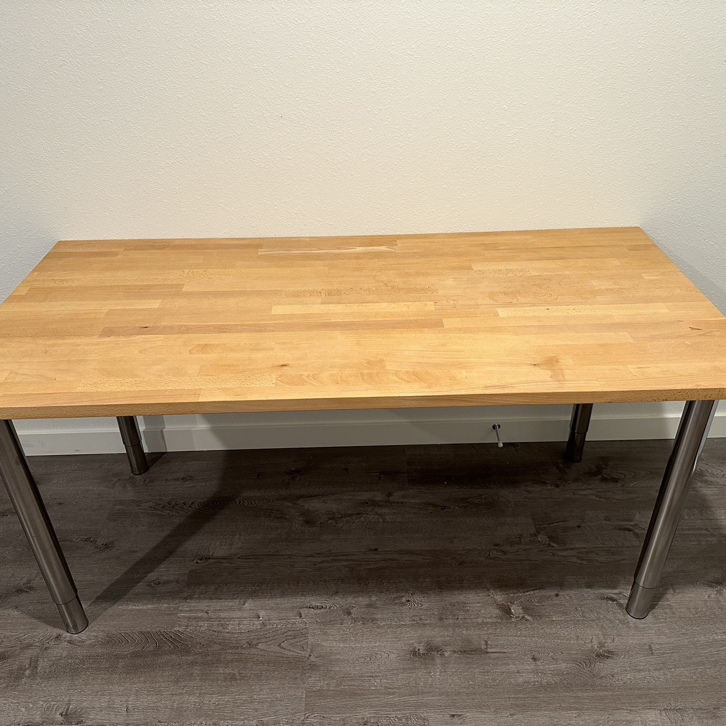 IKEA Gerton Table Desk Solid Wood Adjustable Height for Sale in