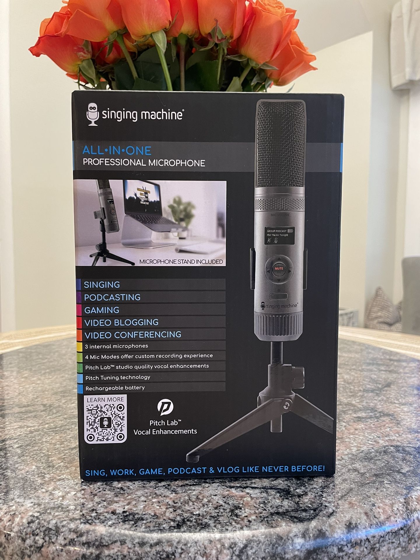 Singing Machine SMM2097 Professional Condenser Universal Microphone Brand New in Box