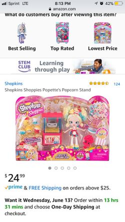 Shopkins shoppies Popettes popcorn stand