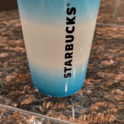Starbucks Ocean Aqua Ombre Ceramic Tumbler 8 oz