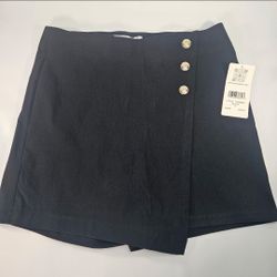 89th And Madison Black Skort Waist 14in Hips 16.7 In Length 14.4 In