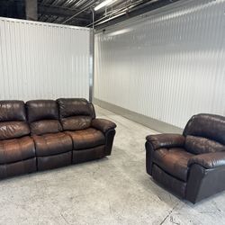 Comfy Nice Real Leather Couch 🔥🔥🔥