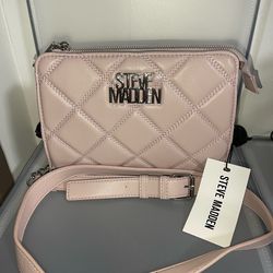 Steve Madden Quilted Crossbody - Blush