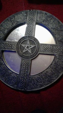 Pentagram celtic knot mirror 16 inches