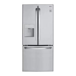 LG Standard-Depth 21.8-cu ft 3 -Door 30-in Wide French Door Refrigerator with Ice Maker with Water Dispenser ( Stainless Steel ) 