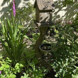 Cement Bird House/bath