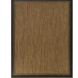 Hampton Bay Terrace Black 8 ft. x 10 ft. Border Indoor/Outdoor Area Rug