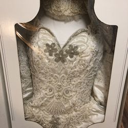 Beautiful Vintage Wedding Dress and vail