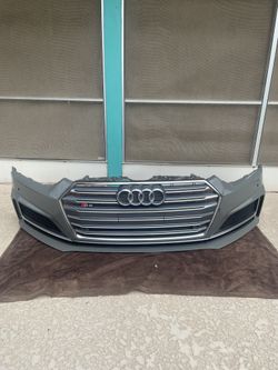 CLEAN OEM 2017-2024 AUDI A5 / S5 FRONT BUMPER COVER - Brooklyn Grey OEM Real