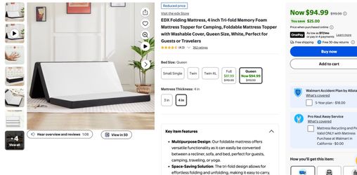 Fold up mattress