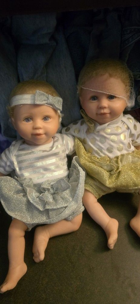 Ashton Drake Twins (Silicone Arms ,legs And Head)
