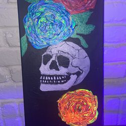 Sugar Skull Day Of The Dead Painting  Thumbnail
