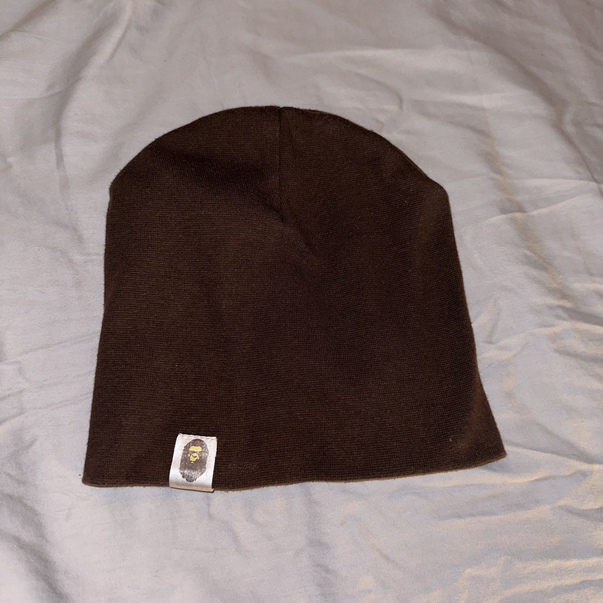 A Bathing Ape Bape Brown Skinny Skullcap Beanie Unisex.