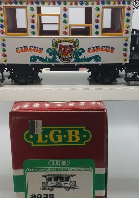 LGB 3036 Vintage Lehmann Circus Passenger Train with Box G Scale