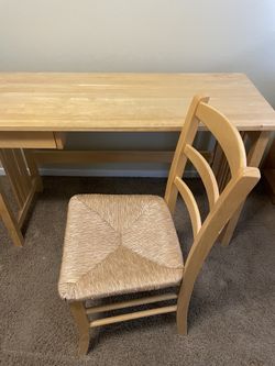 Wood Desk and Chair