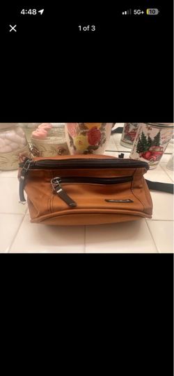 Brown Nylon Travel Toiletry Bag/Fanny Pack