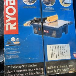 7” Ryobi Wet / Dry Tile saw. Like New Condition