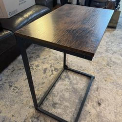 Wood And metal c-Tables (set Of Two)