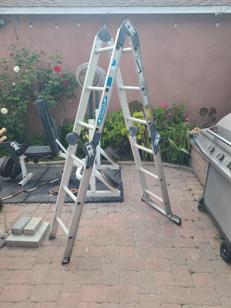 Werner Folding Aluminum Multi Position Ladder