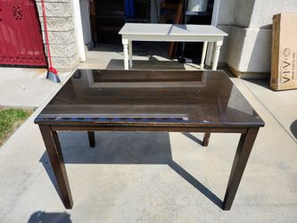 Wood Desk with Glass top