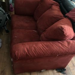 Free Red Sofa (needs a Wash) 