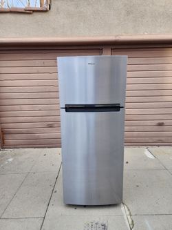 3MONTHS WARRANTY 28X29X68 WHIRLPOOL FRIDGE 18CUFT SILVER