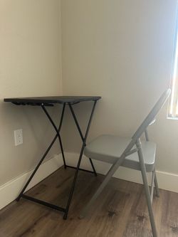 Folding chair and folding table
