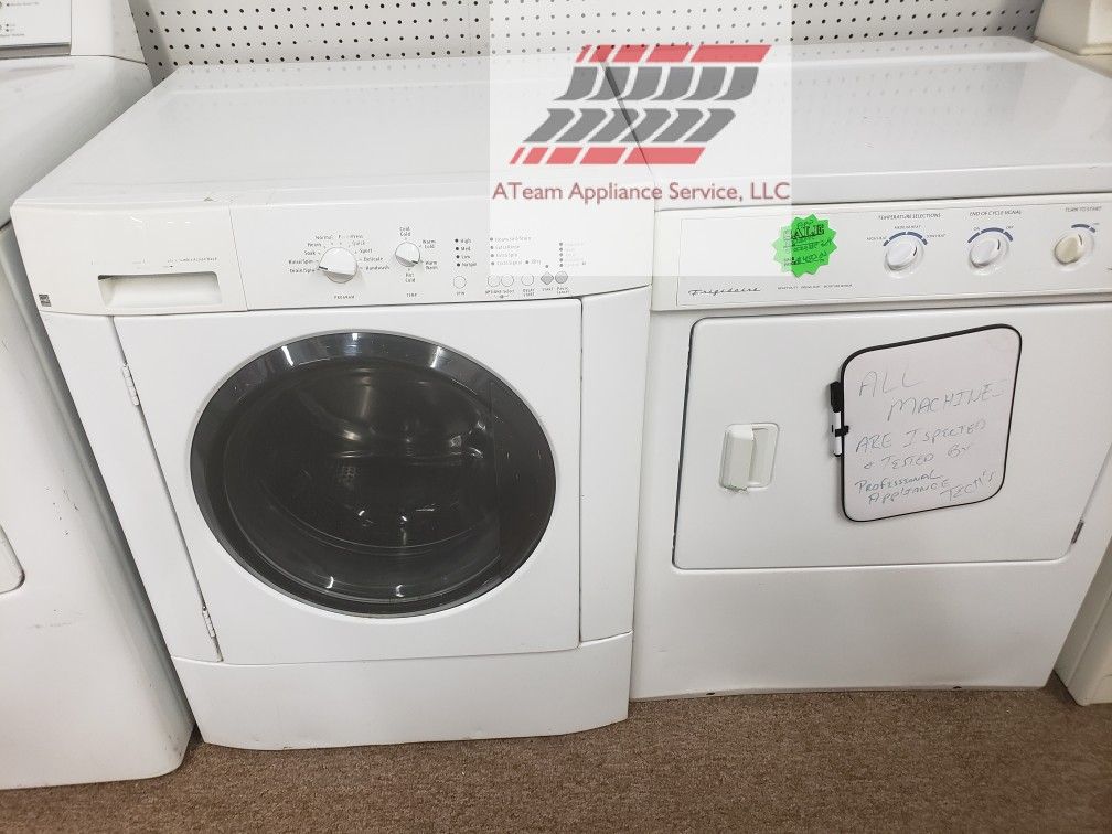 Frigidaire washer and dryer set. Delivery and warranty