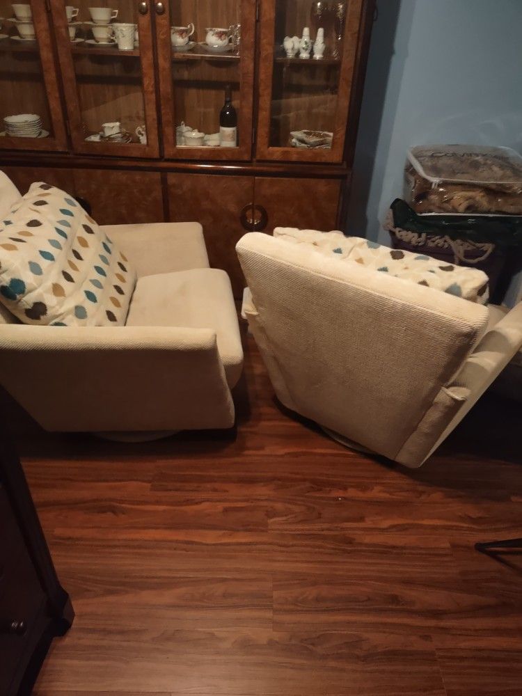 Matching Swivel Rocker Chairs