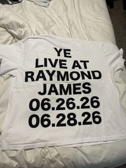 Kanye West YE Tampa Tour Bully Star Raymond James TS-07 White Size 2 Authentic