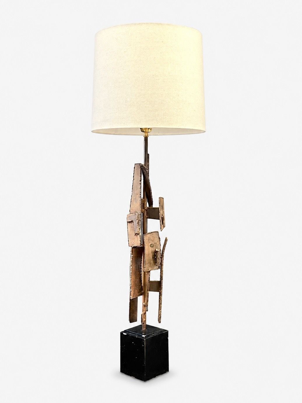 Richard Barr Brutalist Iron Table Lamp for Laurel, c.1960’s - Delivery Available