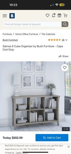Bed Bath & Beyond: Gray 6 Cube Organizer