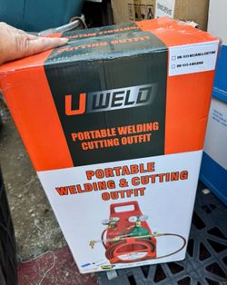 Oxy Acetylene Torch Kit with Tank, Portable Welding Brazing Cutting Torch Kit, Professional Oxygen Acetylene Torch Kit with Long Pipe Brass Nozzle Wel