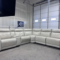 White Pearl Electric recliners Sectional- Free Delivery 
