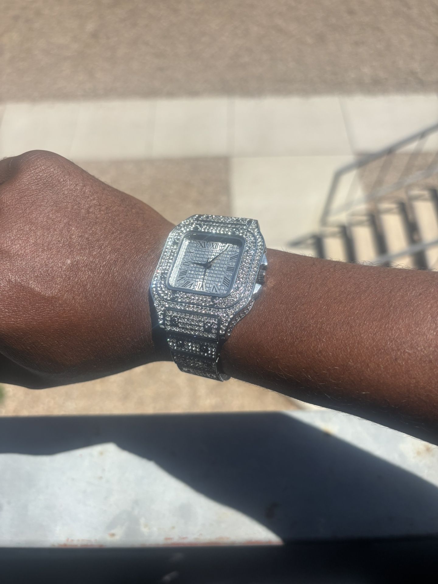 Iced Out Rhinestone Watch