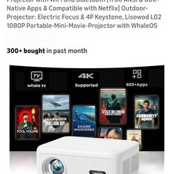 NEW LISOWOD PROJECTOR WIFI BUILT IN APPS