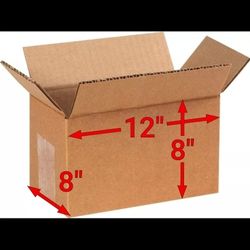 25 - 12 x 8 x 8 Corrugated Shipping Boxes Storage Cardboard Moving Packing Box