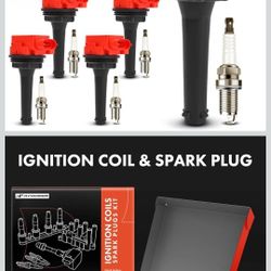 NEW VOLVO IGNITION COILS W/IRIDIUM SPARK PLUGS