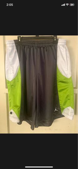 Jordan Basketball Shorts Gray Green White 3XL