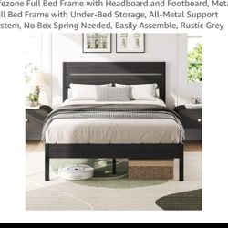 Rustic Gray Bed Frame Queen/Full