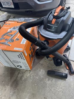 RIDGID 12 Gal. 5.0HP Shop Vacuum Wet Dry Vac with General Debris Filter, Locking Hose and attachment