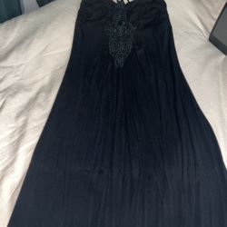 Black Strapless Maxi Dress Medium