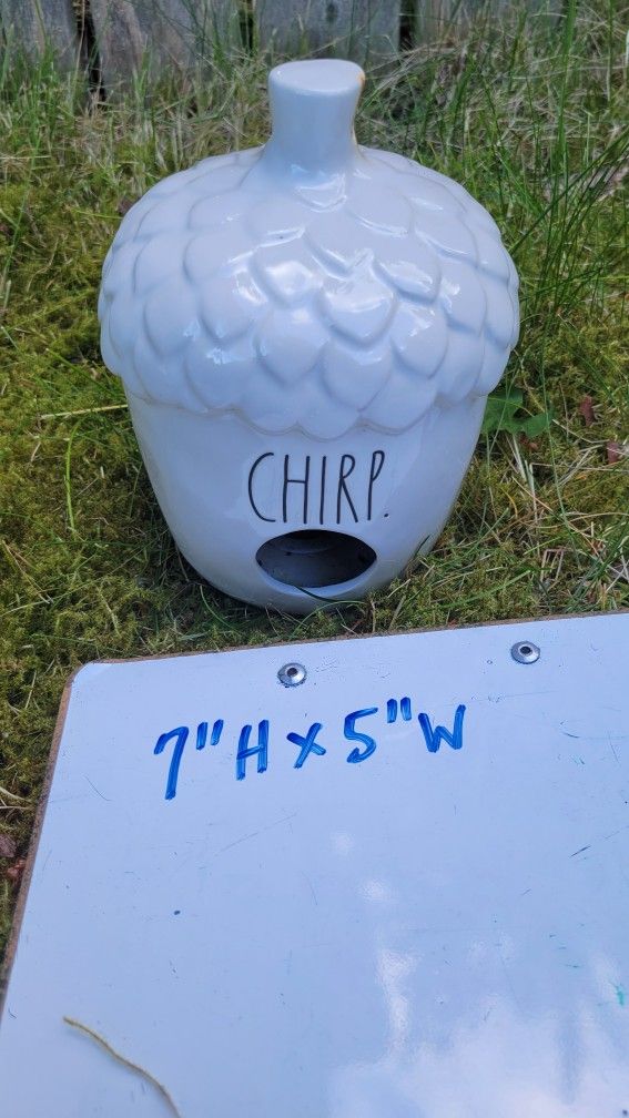 Rae Dunn Ceramic Bird House, "Chirp"
