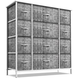 12 DRAWER DRESSER GRAY WHITE